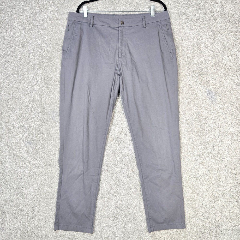 Birddogs Pants Mens 36x30 Gray Stretch chino Tapered Unlined Bird Dogs boomstick
